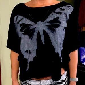 Butterfly Side slit crop top